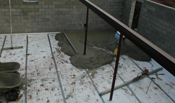 MVW General Contractors Inc. — Low-E Slab Pour Over Radiant Lines