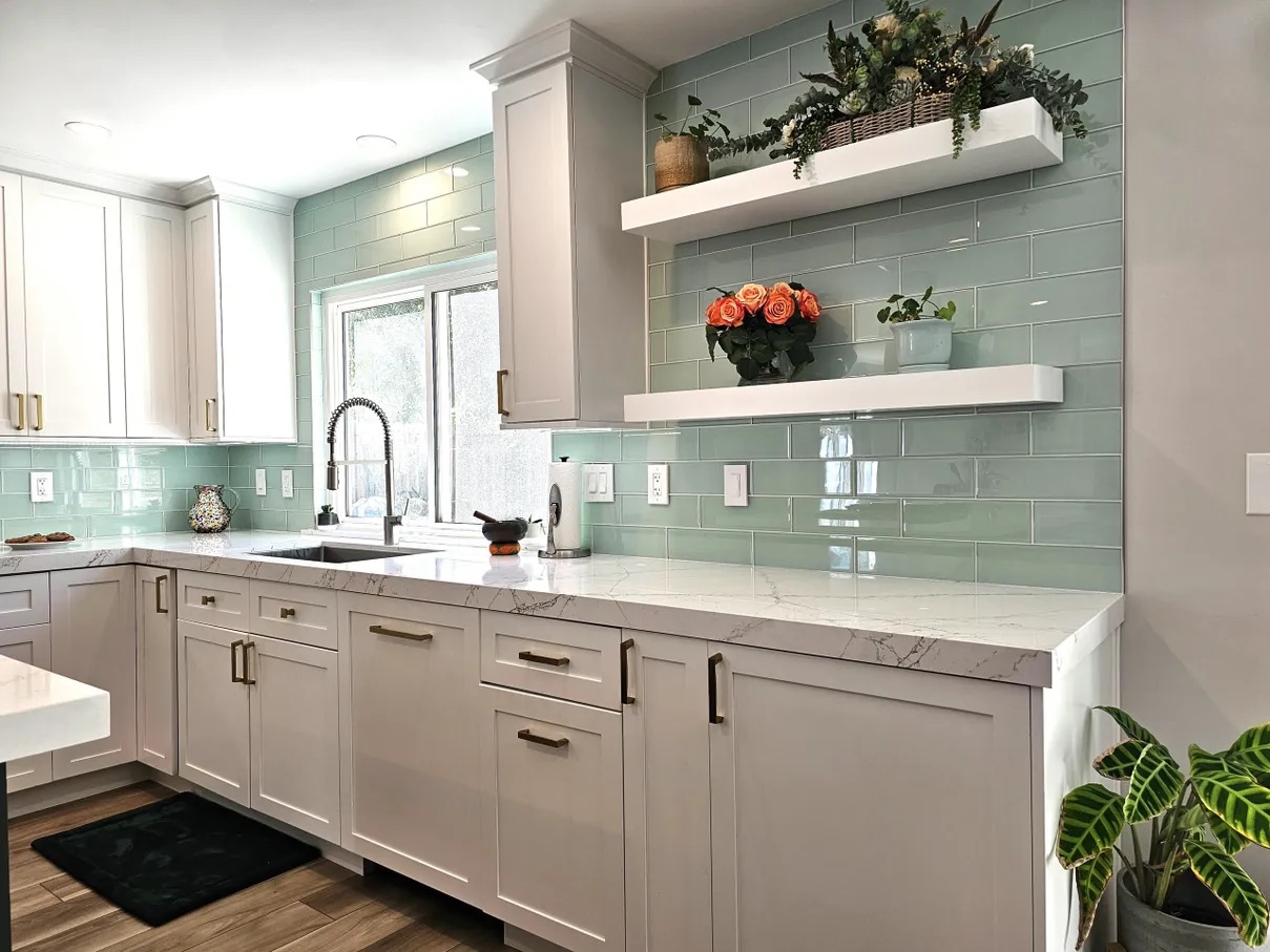 MVW General Contractors — Coastal Glass-Tile Kitchen