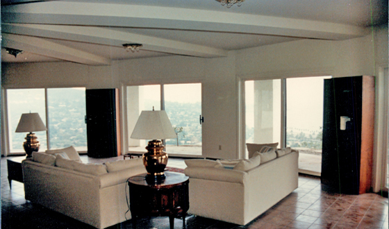MVW General Contractors Inc. — Hilltop Home — Beamed Living Room