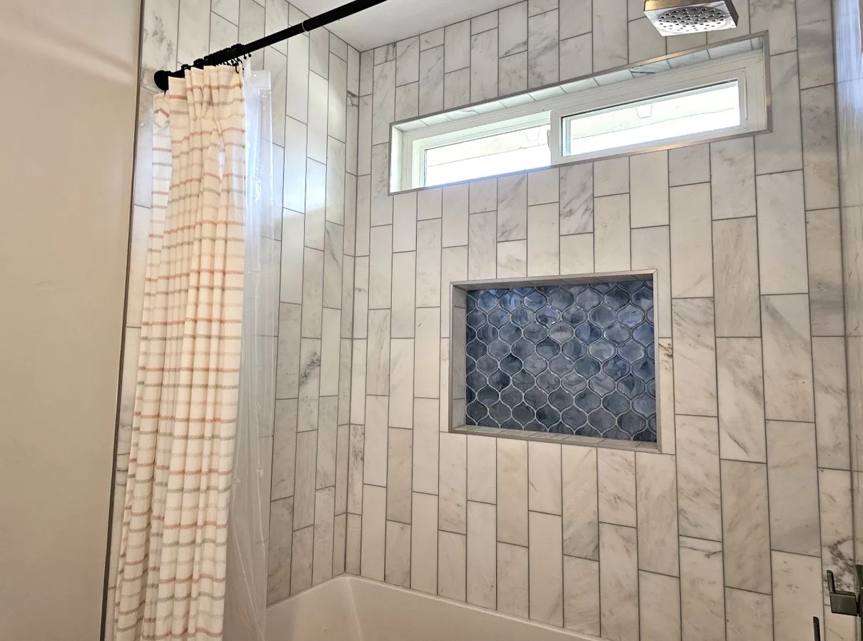 MVW General Contractors — Marble Tub & Shower Surround