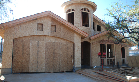 MVW General Contractors Inc. — Custom Home Framing — Turret Entry